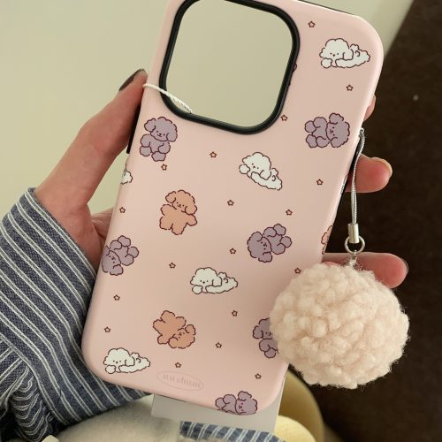 10HappyPuppyPrintedDoubleLayerPhoneCase