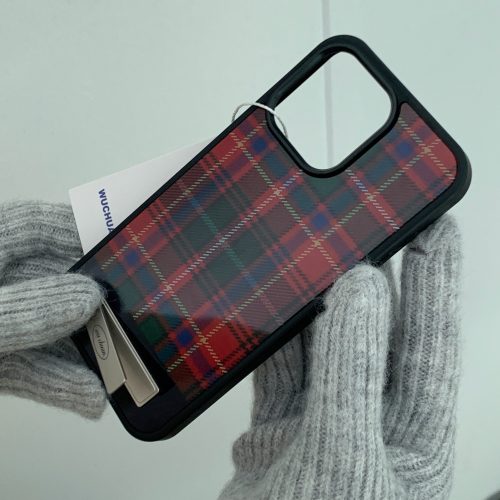 10RedPlaidPhoneCasewithStand