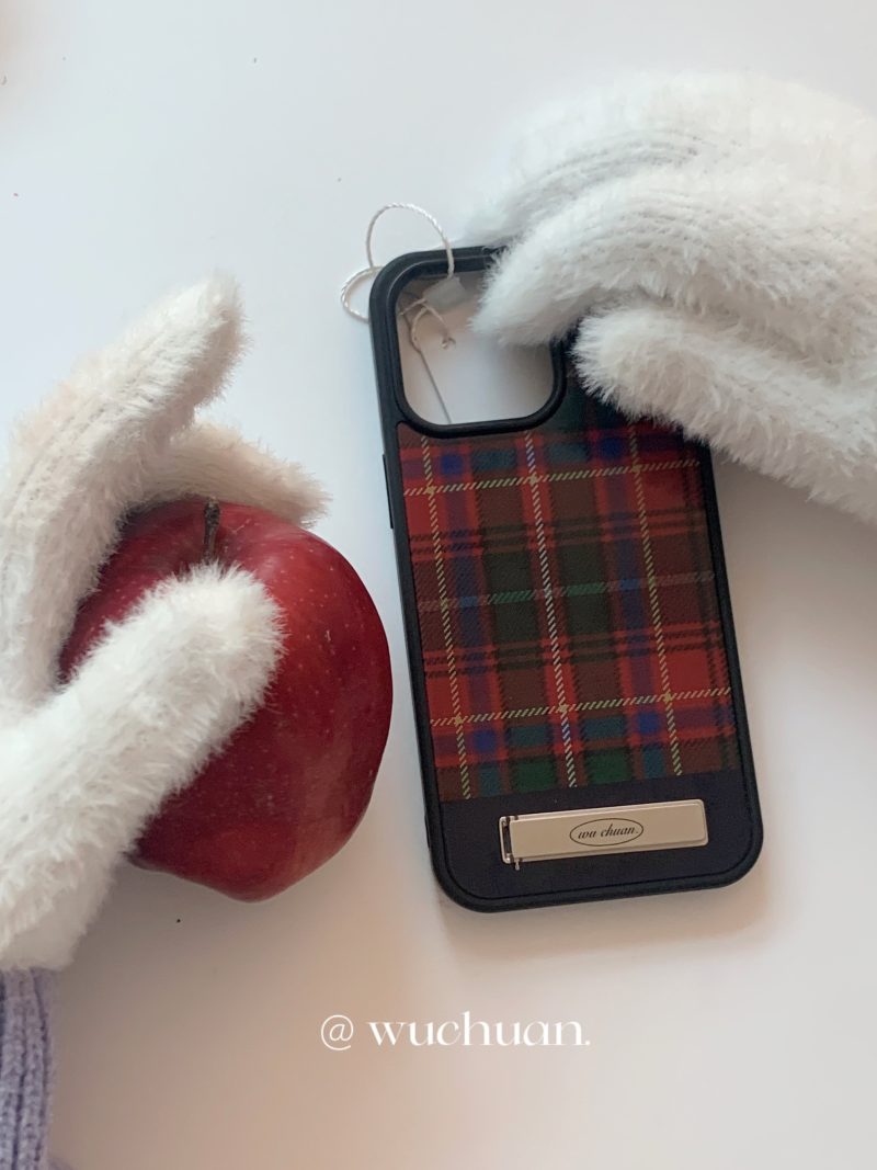 3RedPlaidPhoneCasewithStand