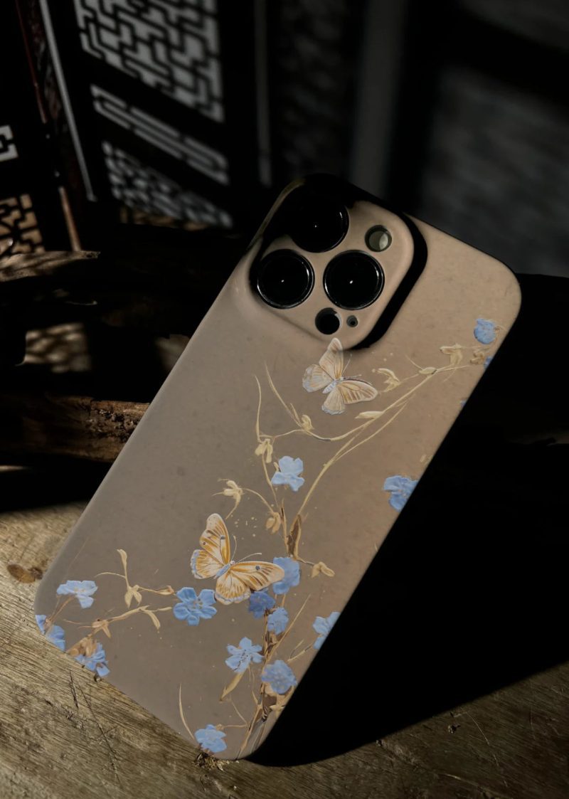 4 Chinoiserie ButterflywithFlowersPrintedPhoneCase