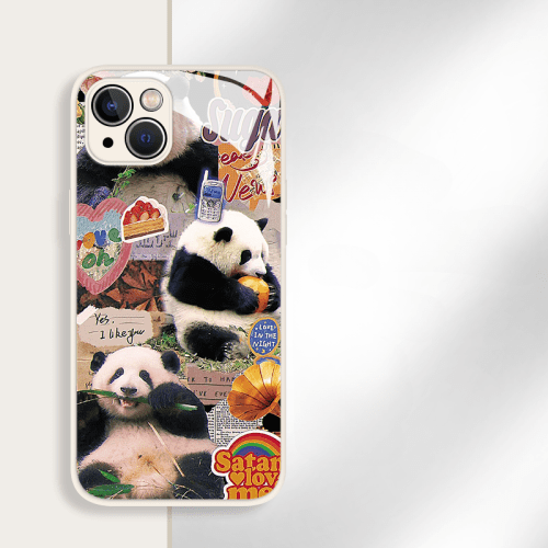 [ Meme Case ] Panda Panda Silicone Mirror Case | phone accessories | Three Fleas