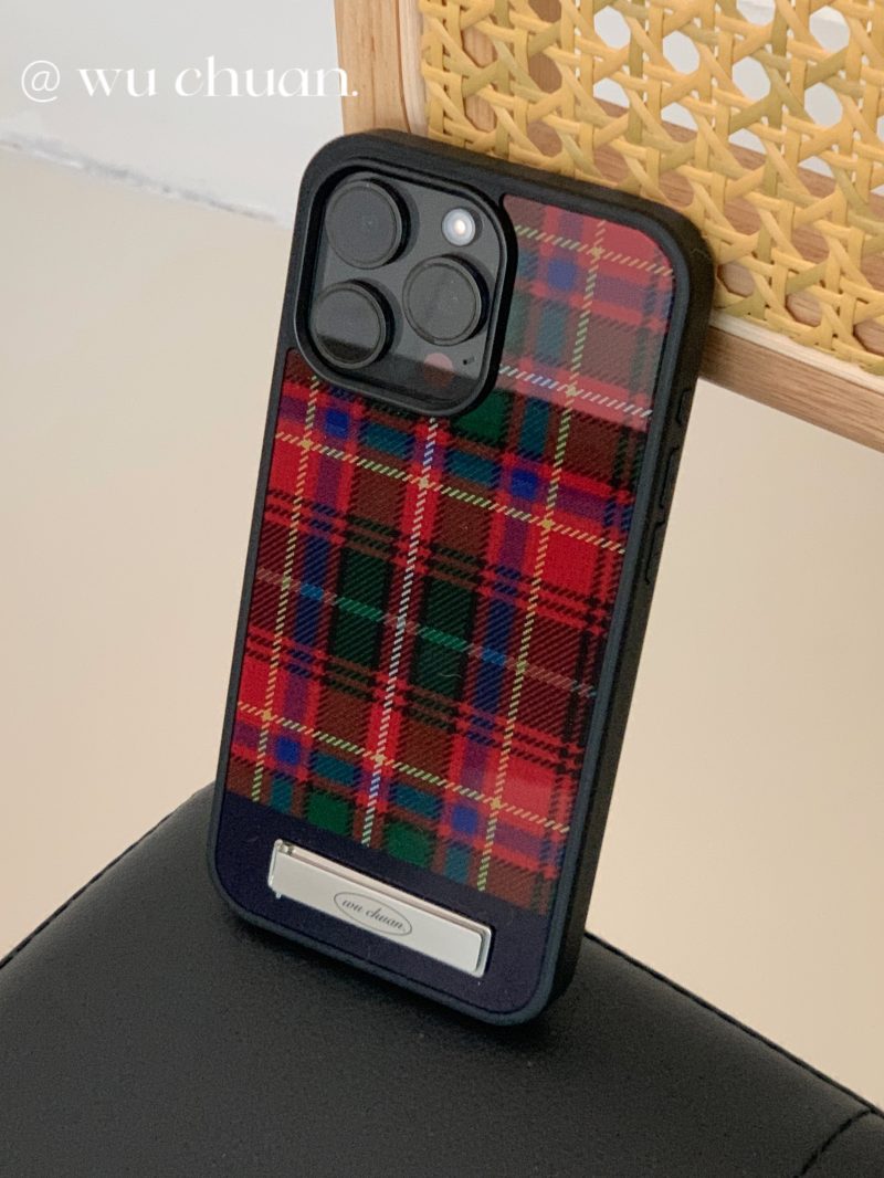 5RedPlaidPhoneCasewithStand