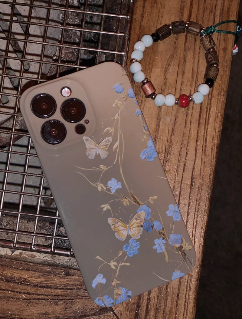 8 Chinoiserie ButterflywithFlowersPrintedPhoneCase