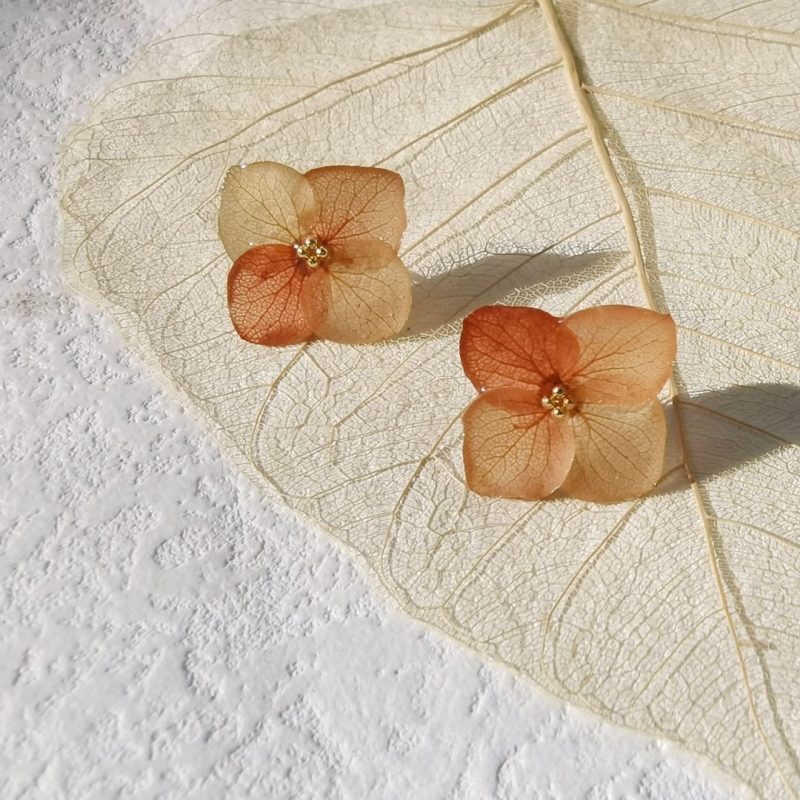 AutumnHydrangeaResinJewelrySet2