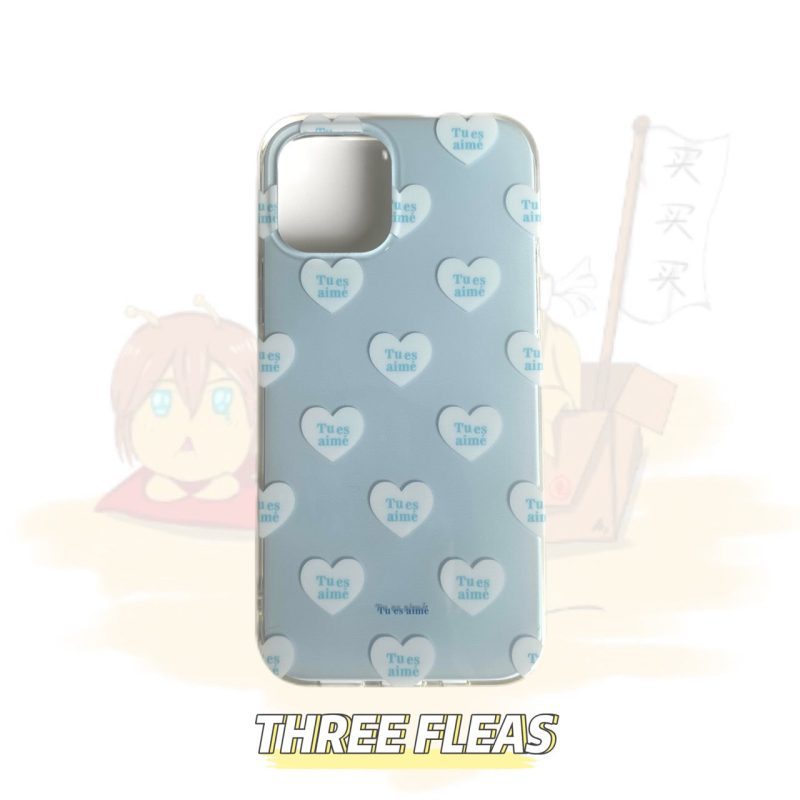 BabyBlueHeartPrintedPhoneCase7