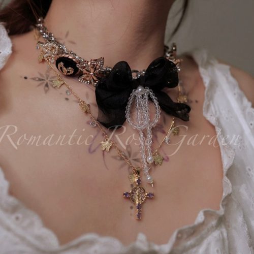 BaroqueLaceBowChoker10