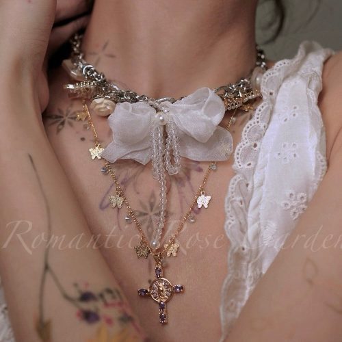 BaroqueLaceBowChoker7