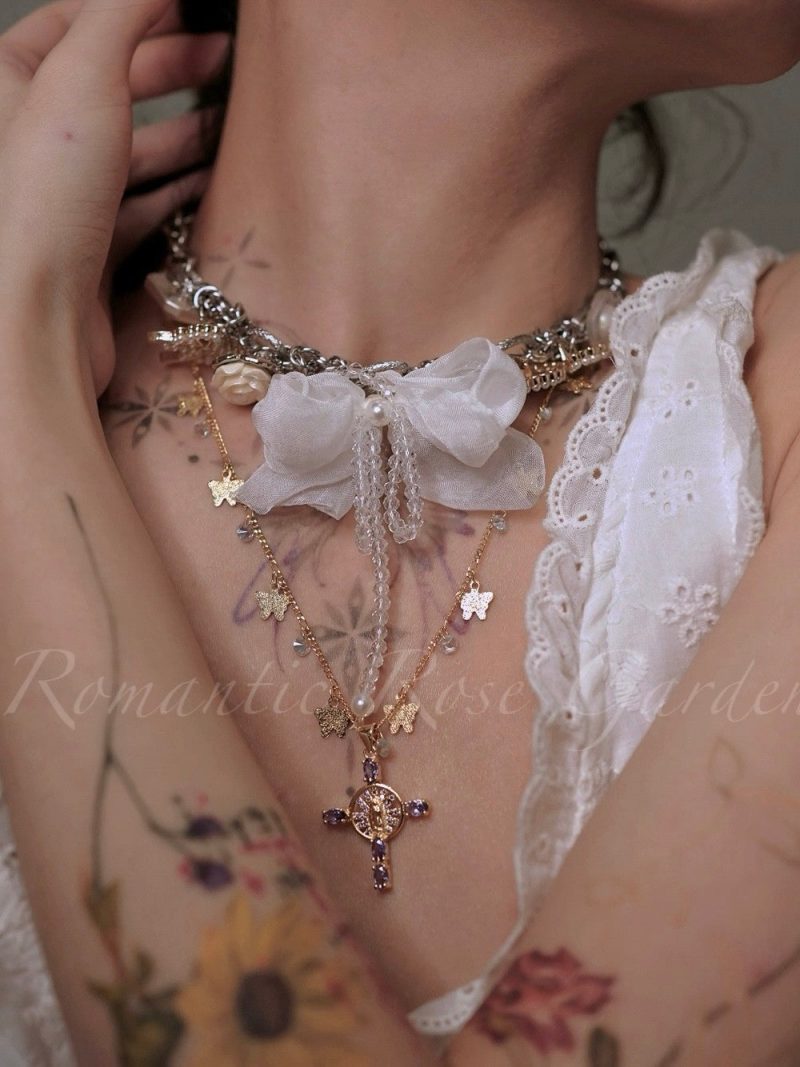 BaroqueLaceBowChoker7