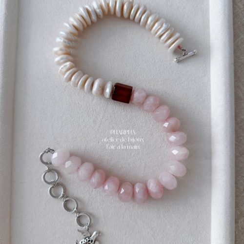 BaroquePearlPinkCrystalOmbreBeadedNecklace3