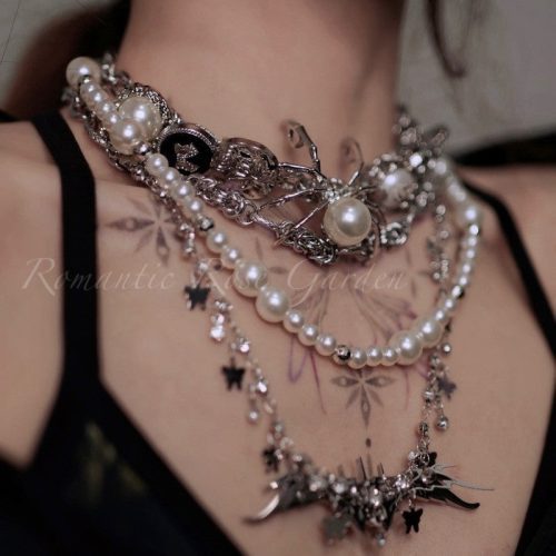 BaroqueSpiderWingPearlChoker6