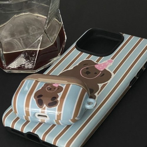 BearBlueStripePrintedPhoneCase6