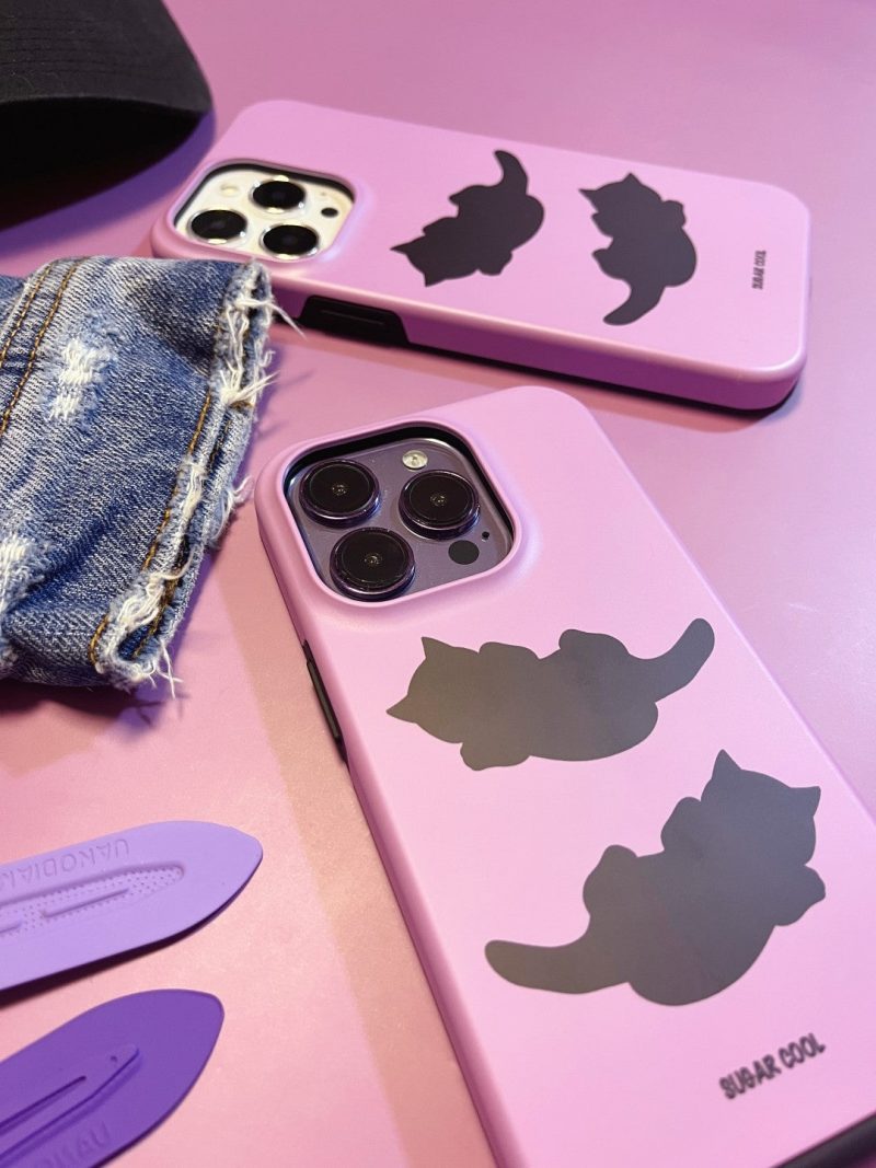 BlackCatPrintedDoubleLayerPhoneCase5