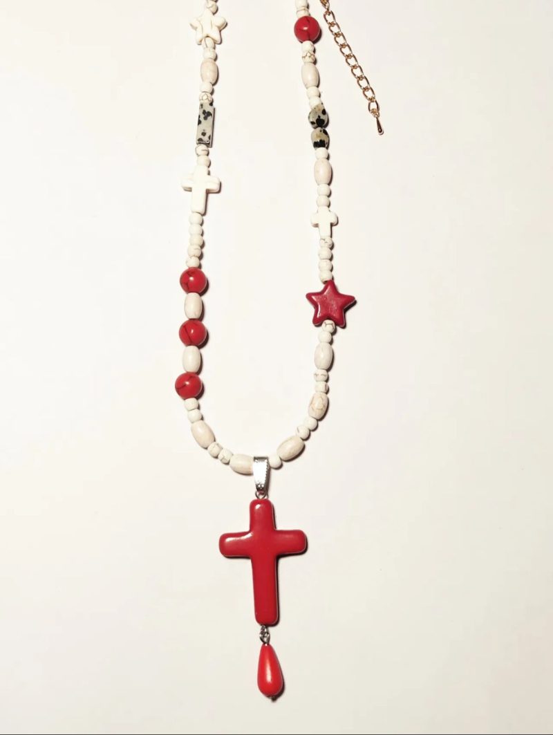 BloodyCrossBeadedNecklace1