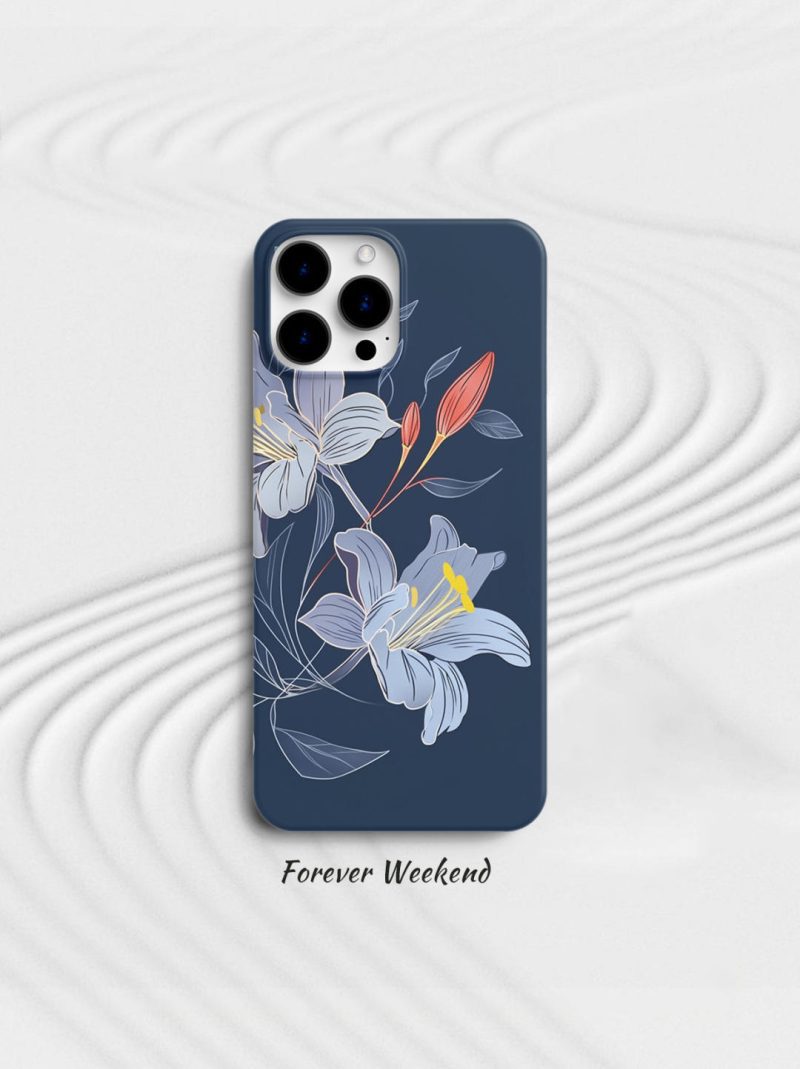 BlueLilyPrintedPhoneCase1