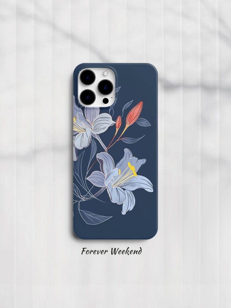 BlueLilyPrintedPhoneCase2