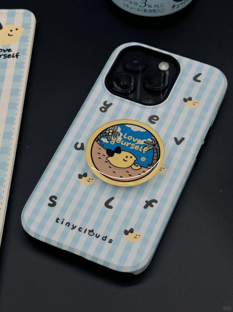 BlueWhitePlaidPrintedPhoneCase5