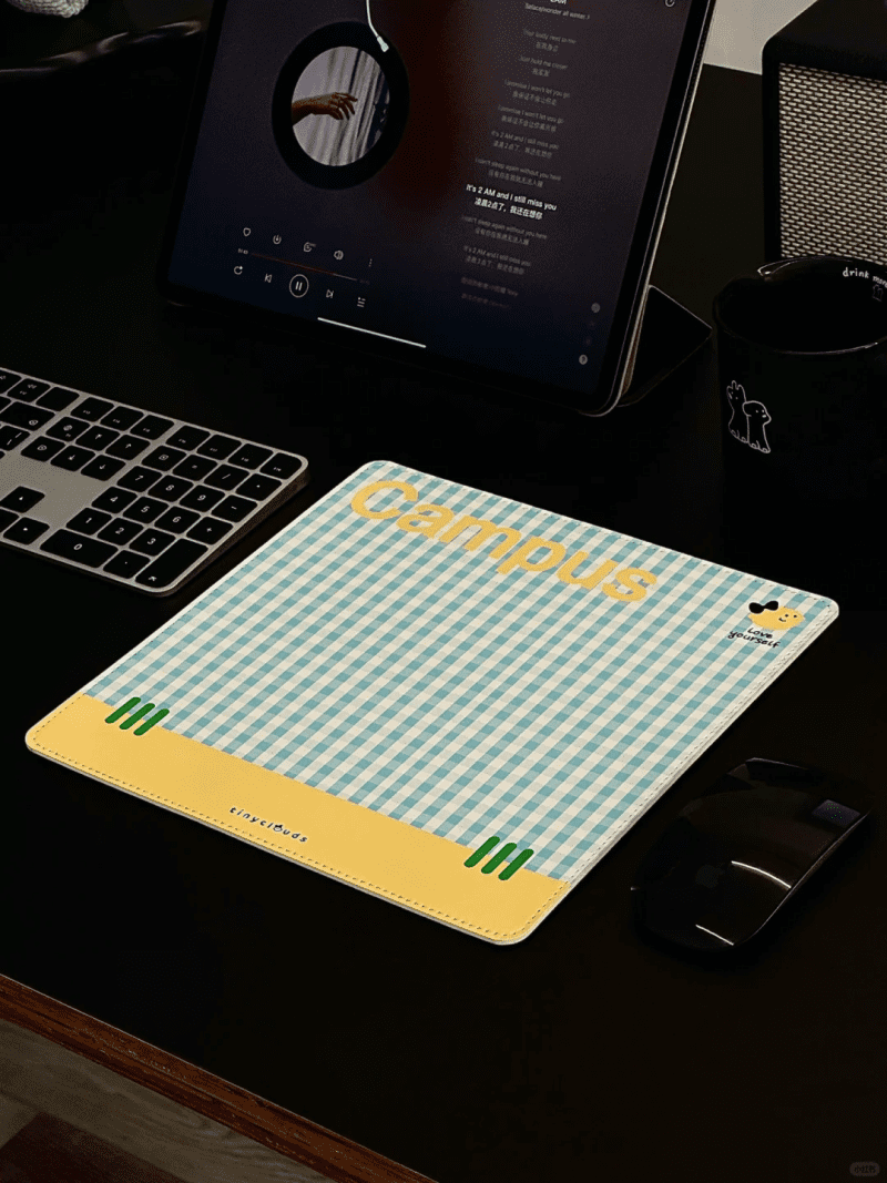 BlueYellowPlaidMousePad1