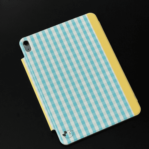 BlueYellowPlaidNotebookiPadCase4