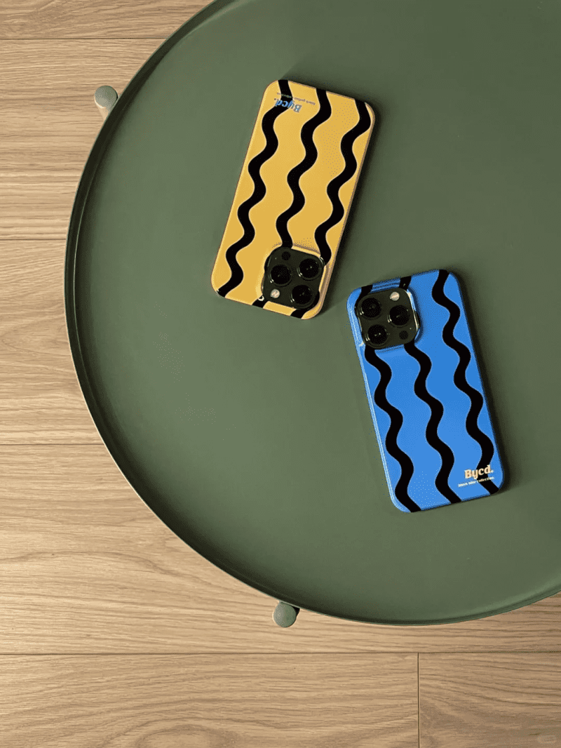 BlueYellowWavesPrintedPhoneCase7