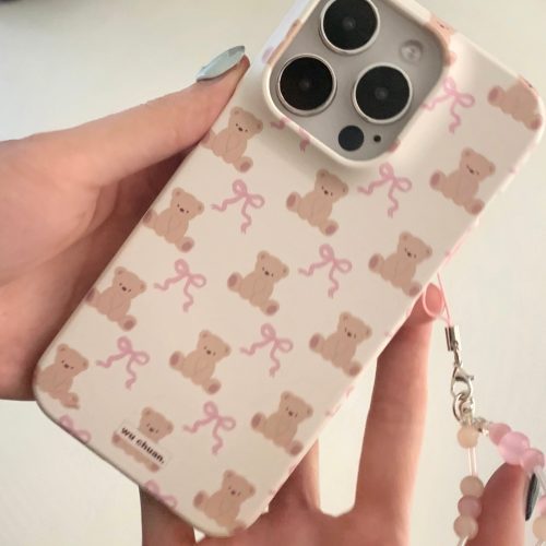 BowBearPrintedDoubleLayerPhoneCase1