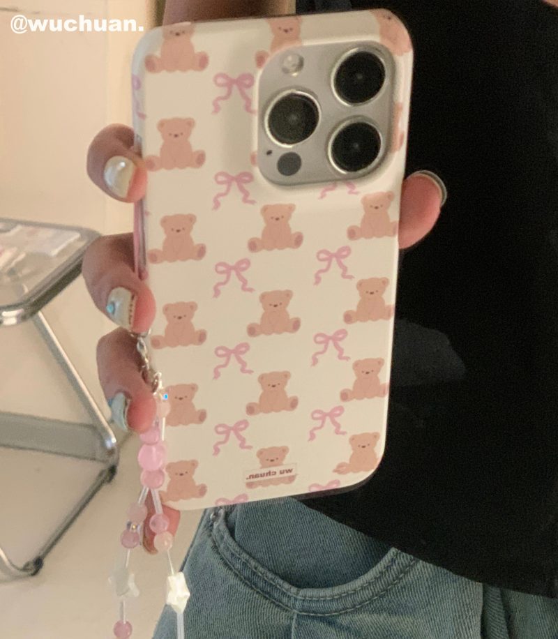 BowBearPrintedDoubleLayerPhoneCase7