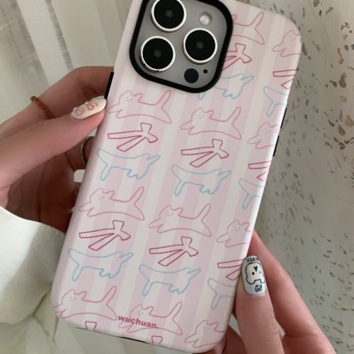 BowKittenPrintedDoubleLayerPhoneCase5