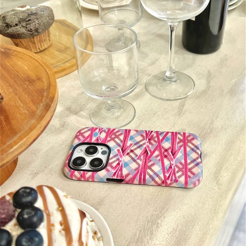 BowPlaidPrintedDoubleLayerPhoneCase5