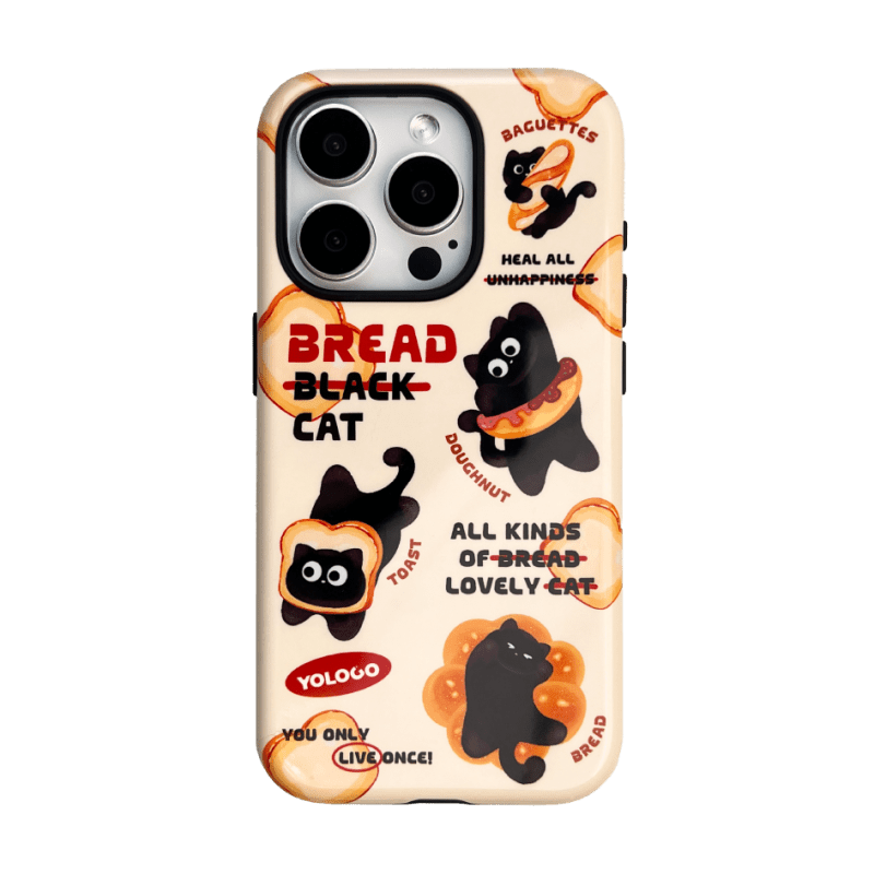 BreadBlackCatPrintedPhoneCase