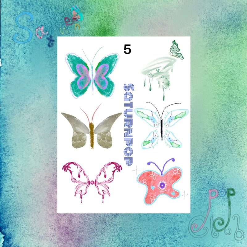 ButterflyWaterproofTemporaryTattooStickersSet6