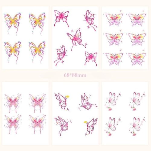 ButterflyWaterproofTemporaryTattooStickersSet8