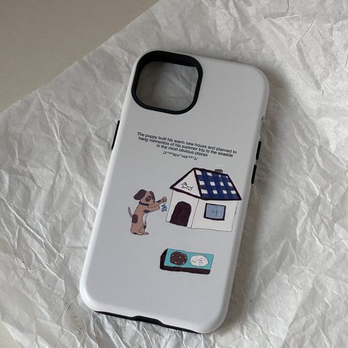 CartoonPuppyPrintedDoubleLayerPhoneCase5