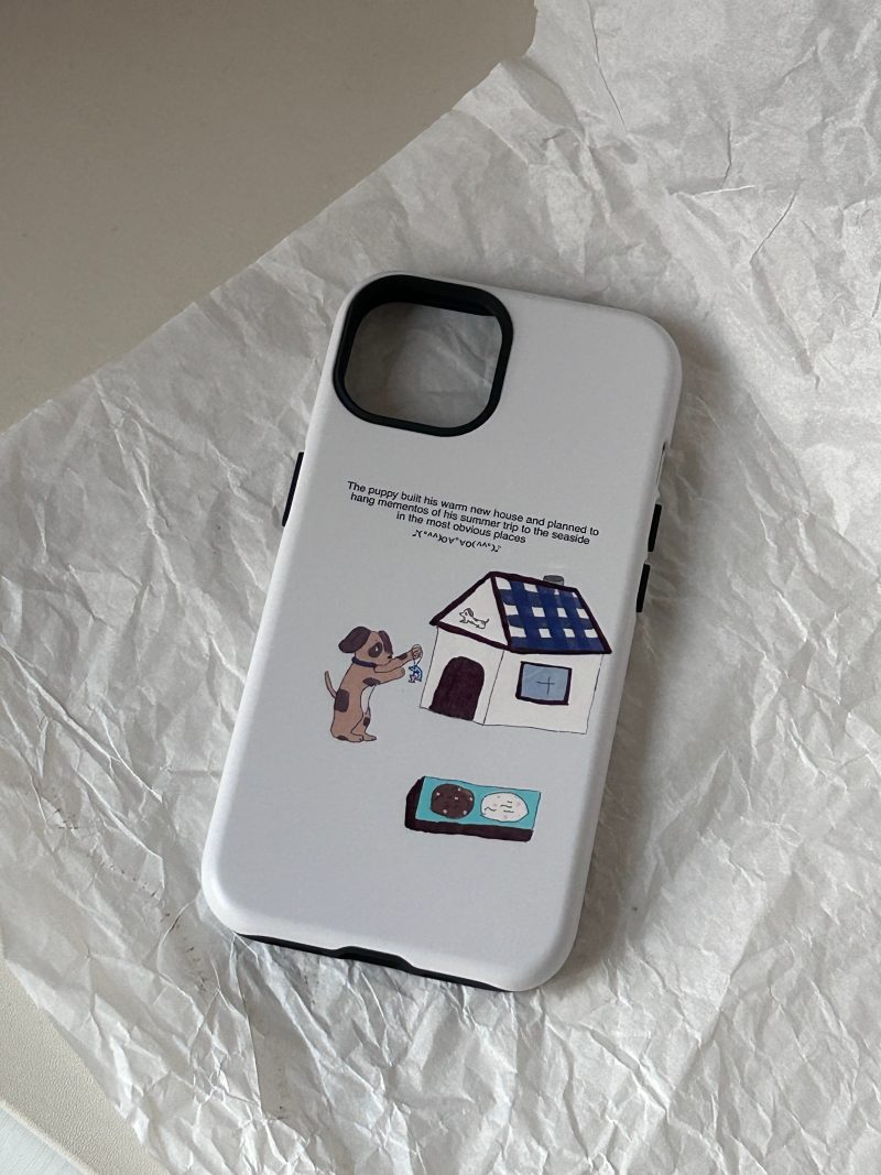 CartoonPuppyPrintedDoubleLayerPhoneCase5