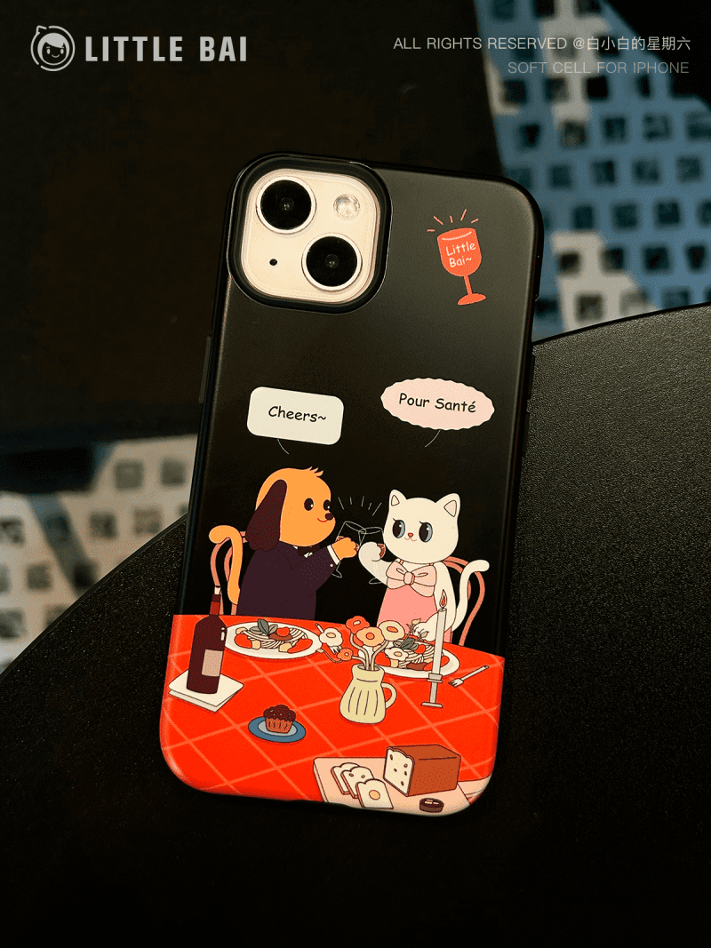 CartoonPuppyandKittenPrintedPhoneCase2