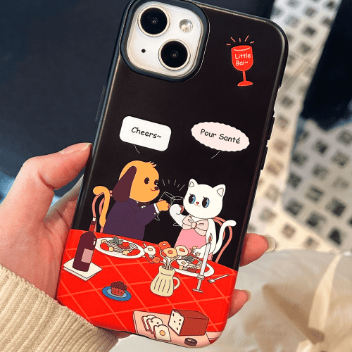 CartoonPuppyandKittenPrintedPhoneCase3