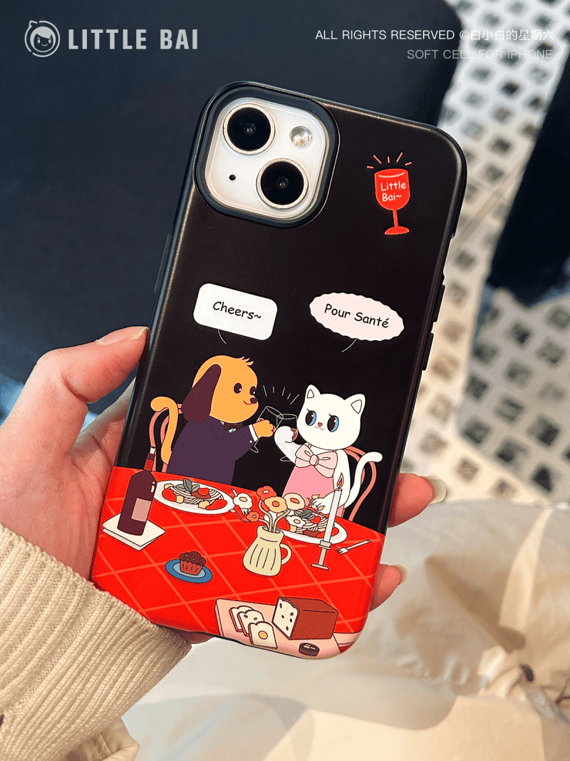 CartoonPuppyandKittenPrintedPhoneCase3