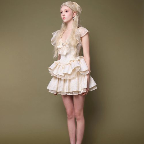 CharlotteRuffleCollarPuffDress3