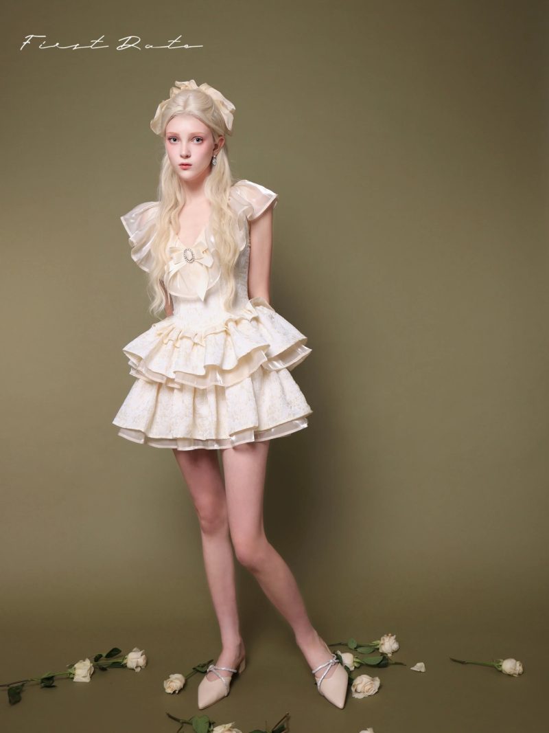 CharlotteRuffleCollarPuffDress6