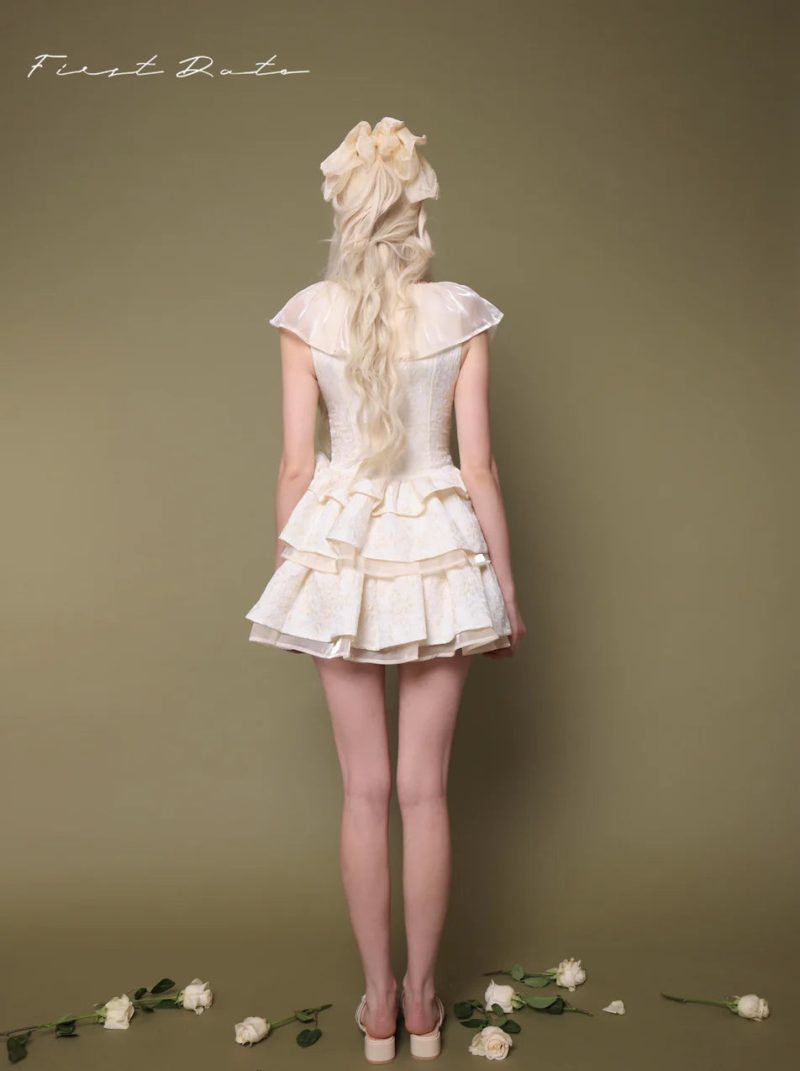 CharlotteRuffleCollarPuffDress7