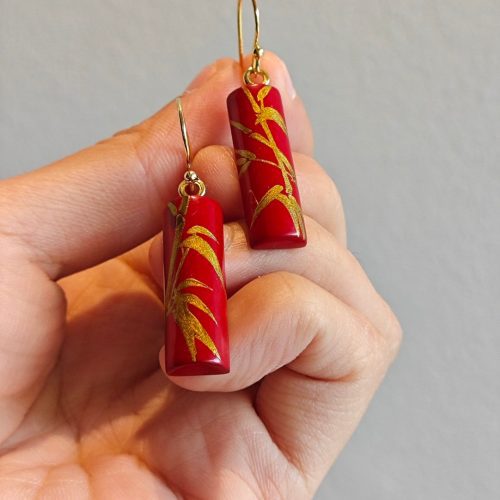 ChineseLacquerBambooWoodenEarrings7