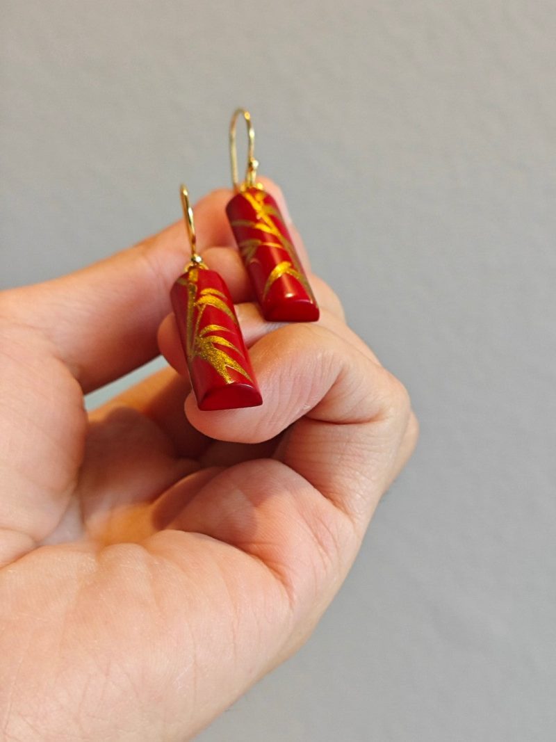 ChineseLacquerBambooWoodenEarrings8