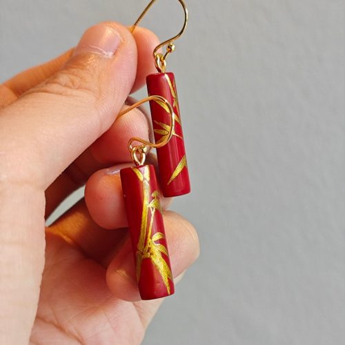 ChineseLacquerBambooWoodenEarrings9