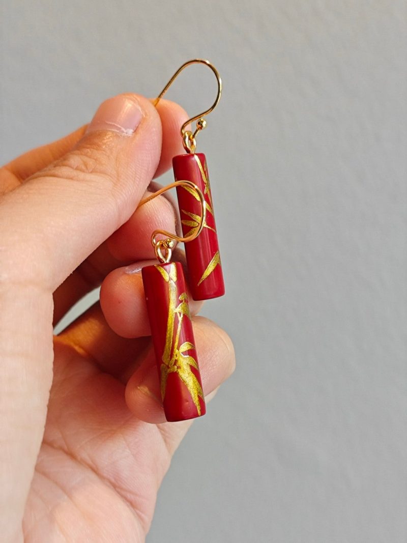 ChineseLacquerBambooWoodenEarrings9