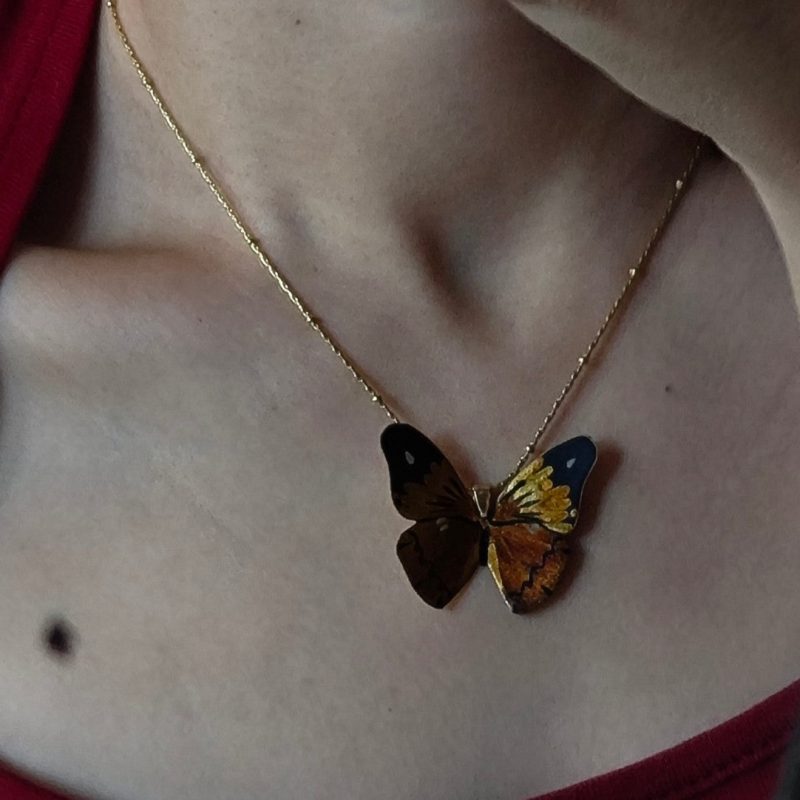 ChineseLacquerGoldenButterflyNecklace6