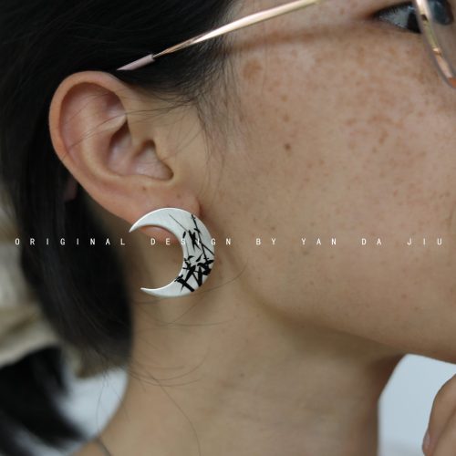 ChineseLacquerMoonBambooEarringsNecklace8