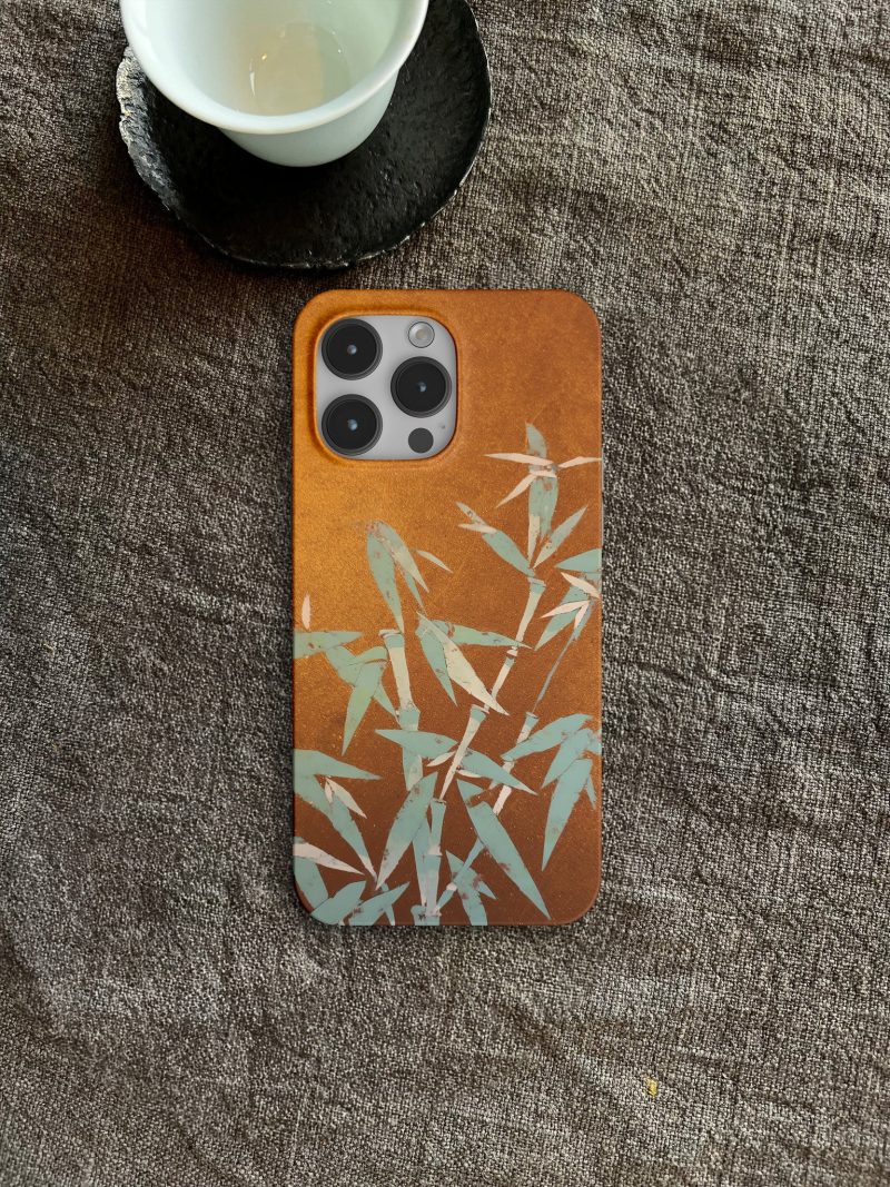 Chinoiserie BambooPrintedGoldenPhoneCase2