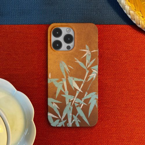 Chinoiserie BambooPrintedGoldenPhoneCase3