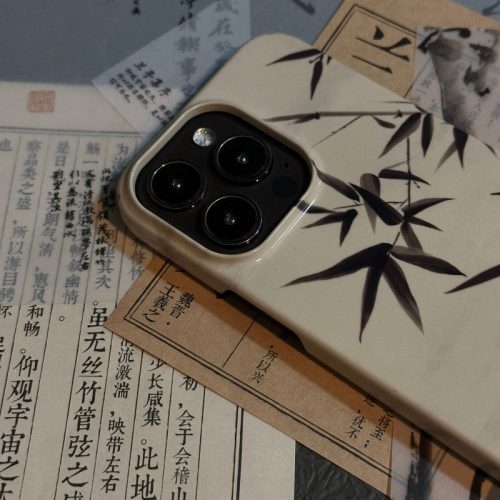 Chinoiserie BlackbambooPrintedPhoneCase8