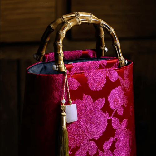 Chinoiserie BlossomBambooHandleHandbag1