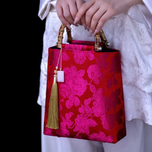 Chinoiserie BlossomBambooHandleHandbag10