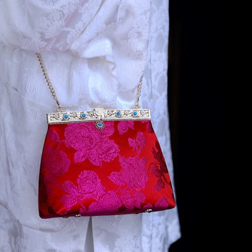 Chinoiserie BlossomBambooHandleHandbag19